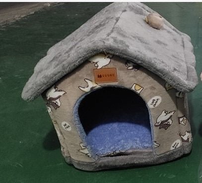 Foldable Dog House Pet Cat Bed Winter Dog Villa Sleep Kennel Removable Nest Warm Enclosed Cave Sofa Pets Supplies - TurnSpin