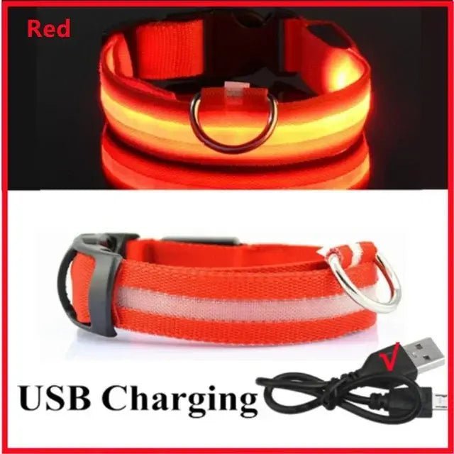 Adjustable Glowing Dog Collar - TurnSpin