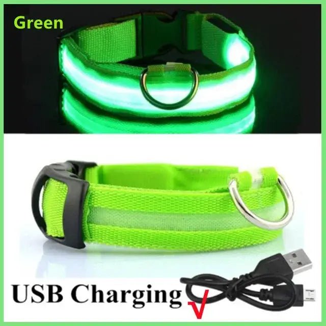 Adjustable Glowing Dog Collar - TurnSpin