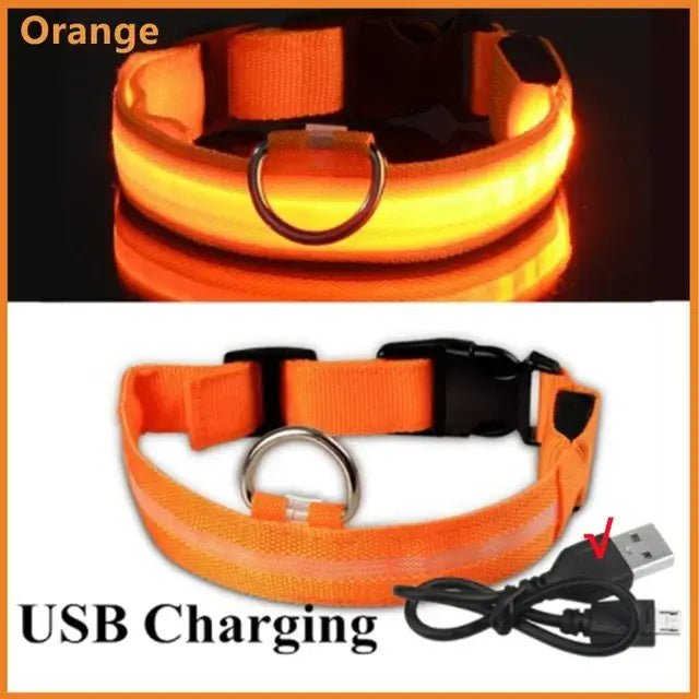 Adjustable Glowing Dog Collar - TurnSpin
