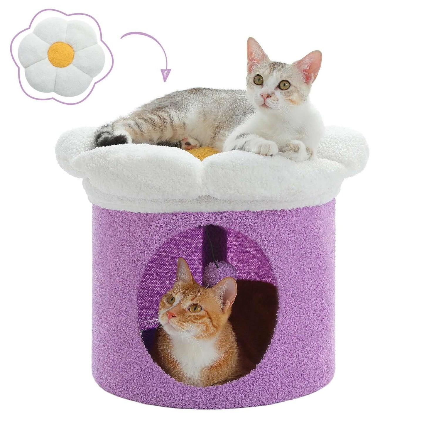 Indoor Flower Cat Bed - TurnSpin