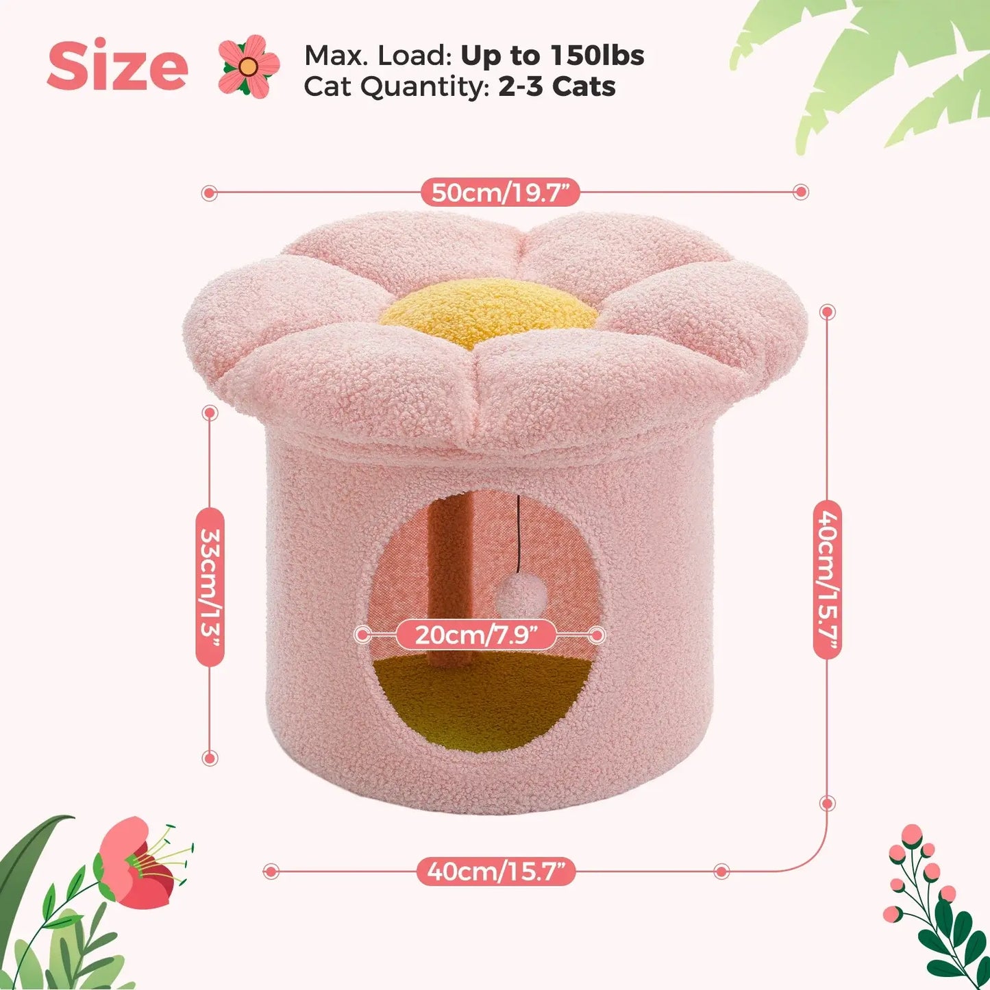 Luxury Flower Cat Bed