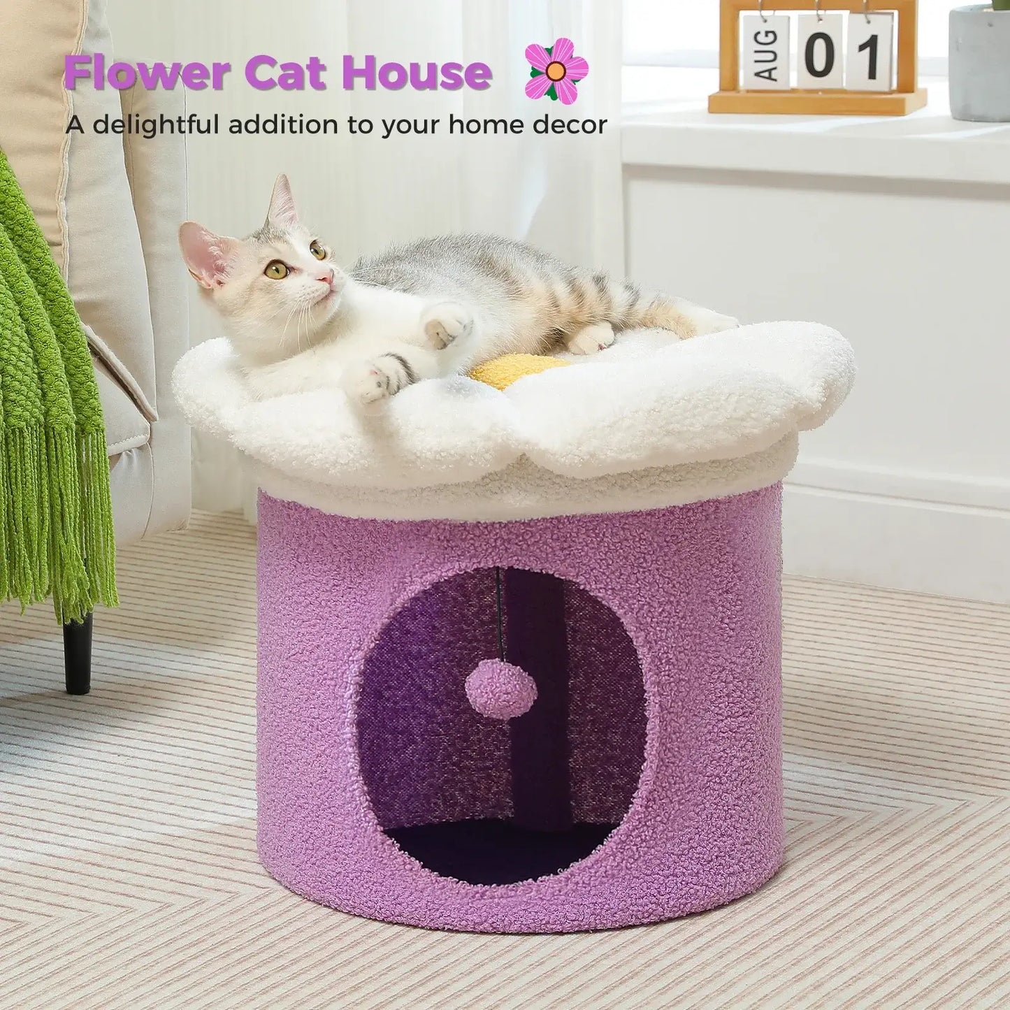 Luxury Flower Cat Bed