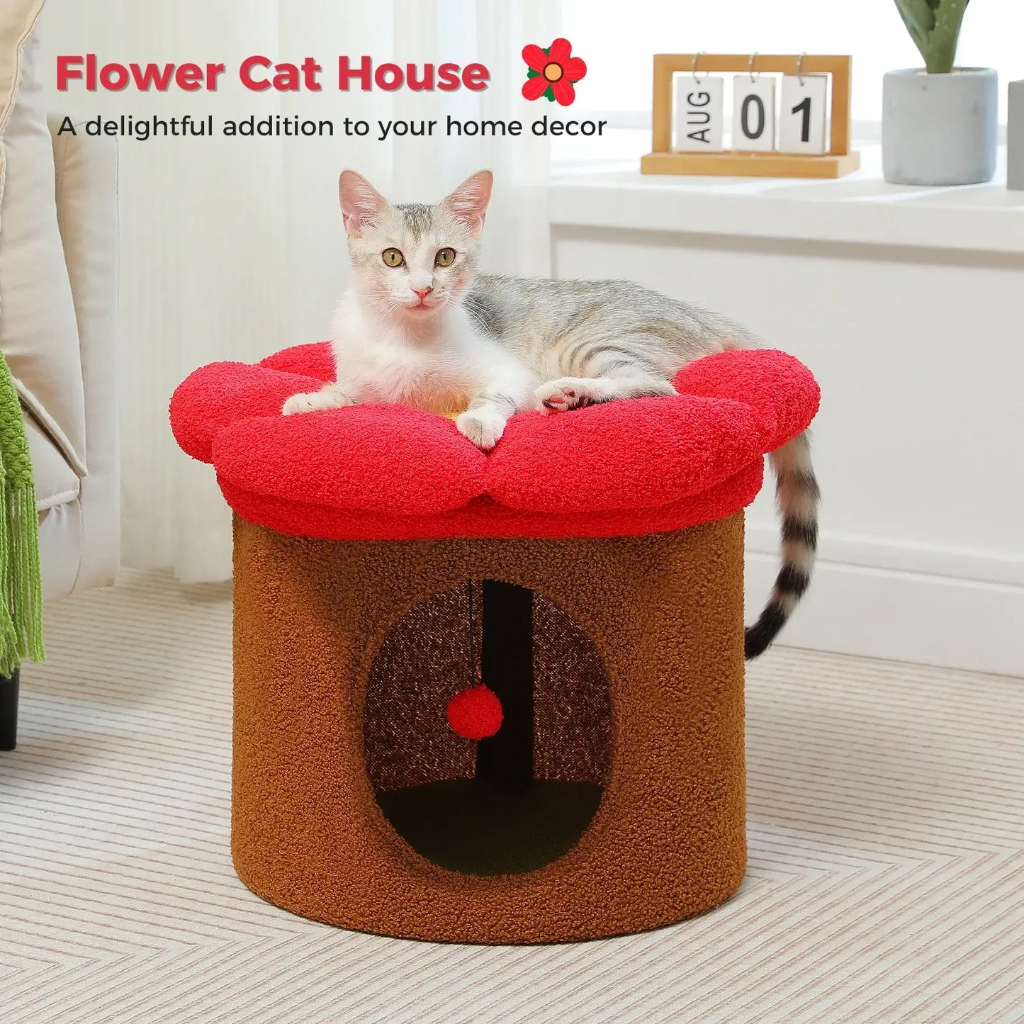 Luxury Flower Cat Bed