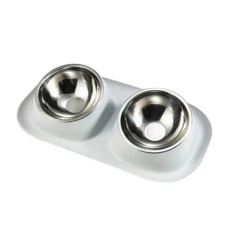 Stainless Steel Double Food Bowl - TurnSpin