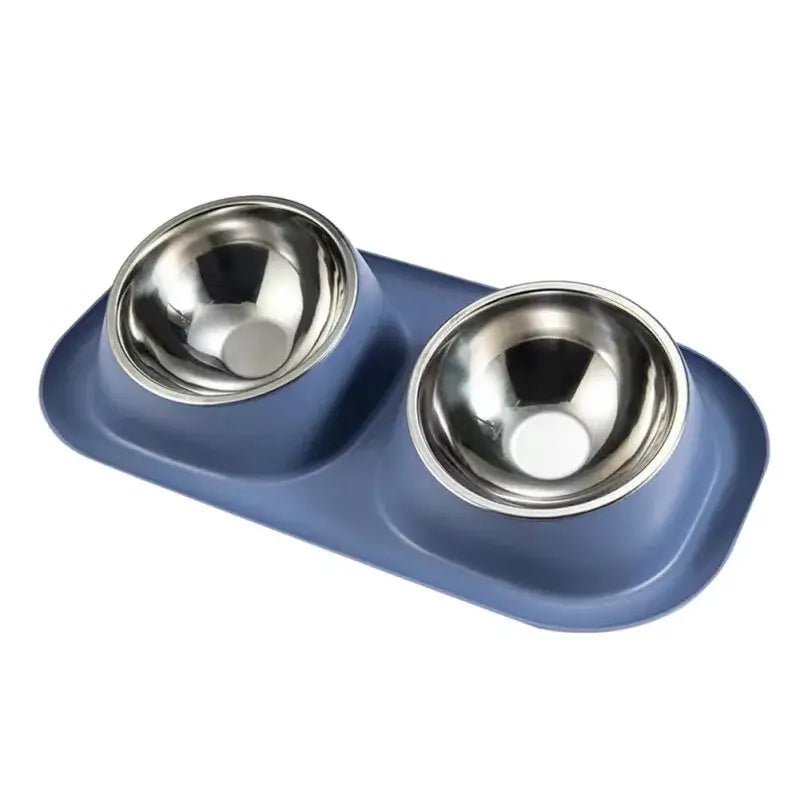 Stainless Steel Double Food Bowl - TurnSpin