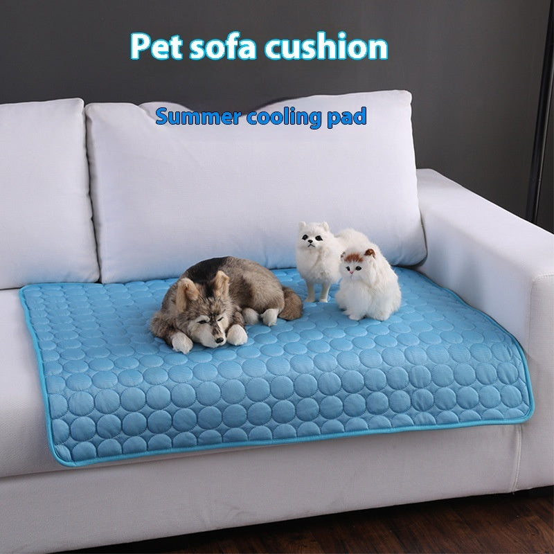 Cooling Pet Mat – Breathable Ice Silk Bed for Dogs & Cats, Multiple Sizes & Colors