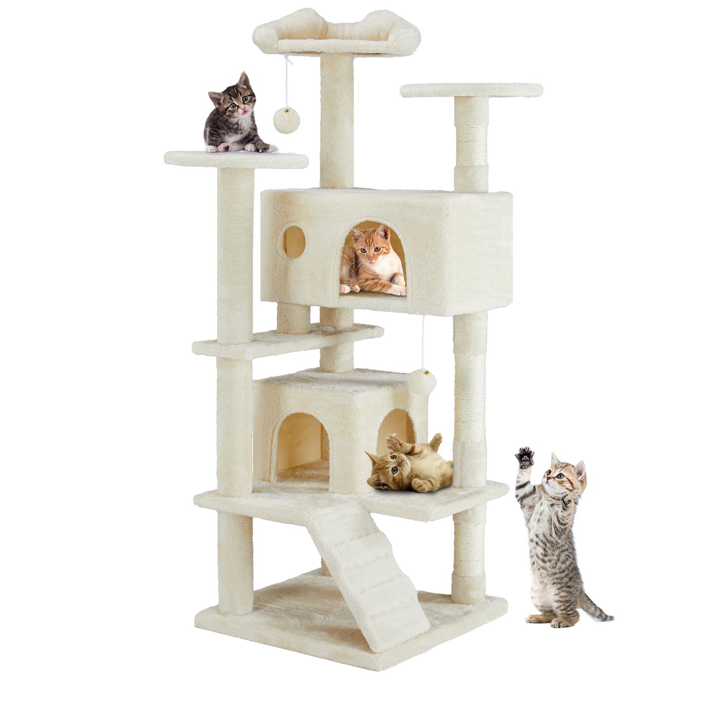 Multi Functional Cat Treehouse Cat Climbing Frame - TurnSpin