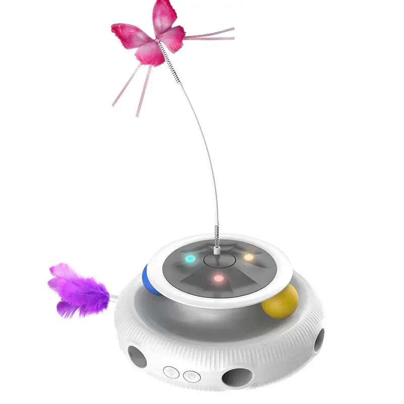 Interactive cat butterfly toy