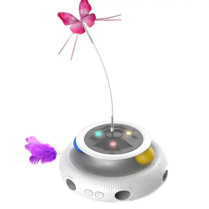 Interactive cat butterfly toy