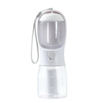 3-in-1 Pet Water Bottle – Portable Dog Travel Cup with Food Container & Waste Bag Holder
