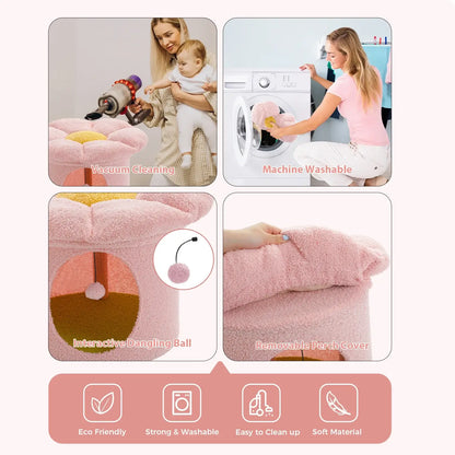 Luxury Flower Cat Bed