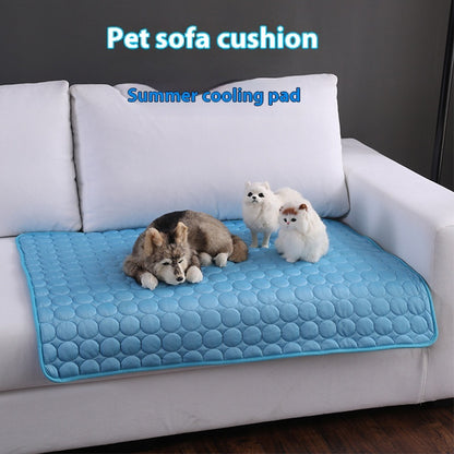 Cooling Pet Mat – Breathable Ice Silk Bed for Dogs & Cats, Multiple Sizes & Colors